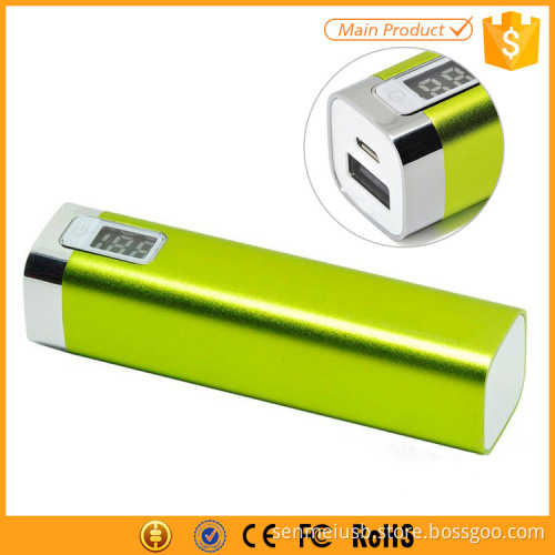 Promo gifts 2600mah mobile power bank with 3 digitals indicator